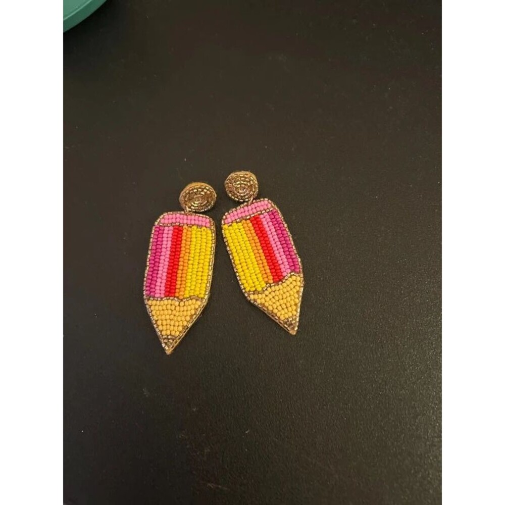 Beaded Pencil Earrings